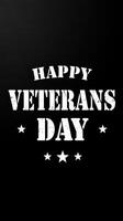 Celebration of Veterans Day with festive typography and star decorations on a black background photo