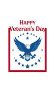 Celebration of Veterans Day with an eagle emblem design and festive text highlighting gratitude for service photo