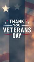 Veterans Day tribute honoring service members with a patriotic backdrop and heartfelt message displayed photo