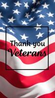 Celebrating the bravery and sacrifice of veterans with a patriotic flag display honoring their service and dedication photo