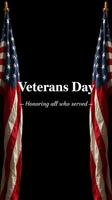 Veterans Day celebration with American flags and a tribute to those who served photo