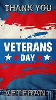 Veterans Day celebration with a patriotic message on a textured background photo