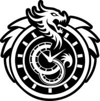 A glyph style icon of dragon symbol vector