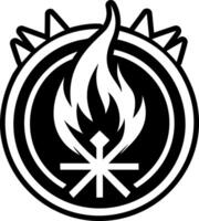 Pyrokinesis flame icon in filled style vector