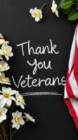 Honoring veterans with gratitude and remembrance during a heartfelt tribute in a peaceful setting photo