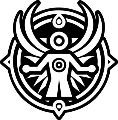 Spirit figure symbol icon in solid style