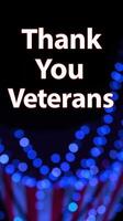 Colorful lights display expressing gratitude for veterans during a celebratory event at night photo