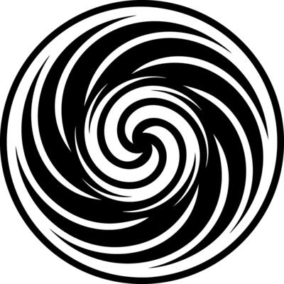 A filled style icon of cyclonic swirl symbol