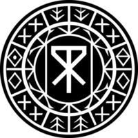 Rune written symbol icon in glyph style vector