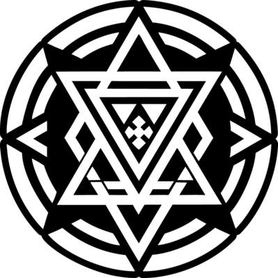 Magic sign icon in filled style