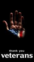 Hand displaying American flag expresses gratitude towards veterans for their service and sacrifice photo