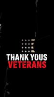 Veterans Day tribute expressing gratitude with patriotic elements and a bold message honoring those who served photo