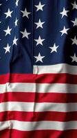 Flag of the United States displayed prominently against a textured background showcasing stars and stripes photo