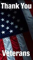 Patriotic display honoring veterans with American flag and heartfelt message in a solemn setting photo