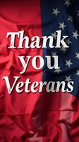 Honoring the service and sacrifice of veterans with a patriotic flag display photo