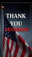 Celebrating veterans with gratitude at a commemoration event featuring an American flag photo
