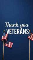 Celebration of veterans with flags and gratitude displayed in a heartfelt tribute to service and sacrifice photo