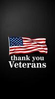 Patriotic display honoring veterans with an American flag and heartfelt gratitude written below photo