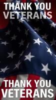 Thanking veterans with a waving flag on a solemn day of remembrance in a patriotic atmosphere photo