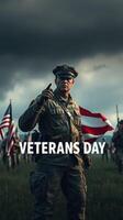 Soldiers commemorate Veterans Day through a powerful display of patriotism and honor in a solemn atmosphere photo