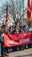 Veterans Day parade honoring service members with a heartfelt display of gratitude in a community gathering photo