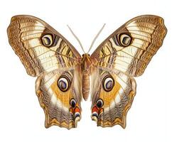 Butterfly with vibrant patterns resting in calm surroundings during sunny daylight photo