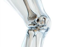 Detailed view of a human knee joint showcasing its anatomy and structure photo