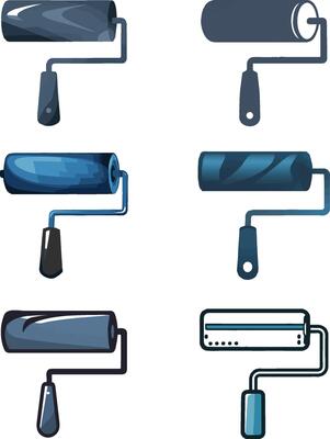 Illustration of a paint roller on white background