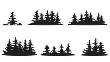 set of forest design elements vector