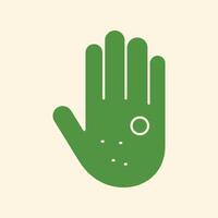 Hand burn trendy creative attractive abstract illustration colorful useful design vector