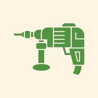 Drilling machine trendy creative attractive abstract illustration colorful useful design vector