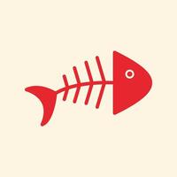 Fish Bone trendy creative pretty abstract illustration colorful useful design vector