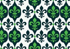 Elegant Floral Pattern in Royal Blue and White Design. vector