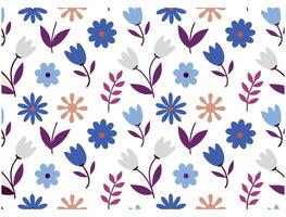 Simple Pastel Background Floral Design Pattern. vector