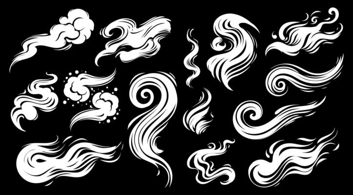 Smoke element illustration. Cartoon of smoke .