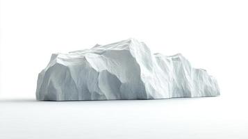 An iceberg is shown in a white background photo