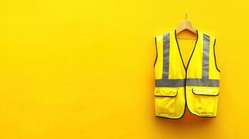 Yellow vest on a yellow background photo