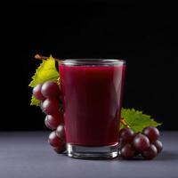 Red Grape Juice and Fresh Grapes photo