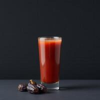 Refreshing Date Juice in a Glass with Dates photo