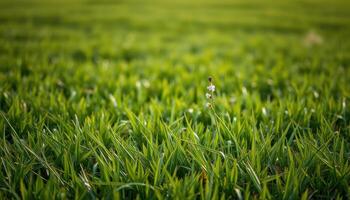 A Single Wildflower Standing Tall in a Field of Green Grass photo