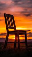 Sunset Chair Silhouette. photo