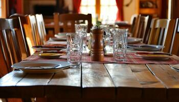 Rustic Table Warm Setting photo