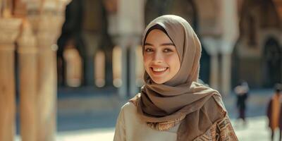 Smiling Woman in Hijab. photo