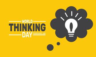 Celebrate World Thinking Day with a meaningful design promoting global unity, friendship, and thoughtful action for a better world vector