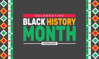 powerful Black History Month design with Afrocentric themes and inspiring messages to honor contributions and achievements vector