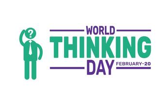 A thoughtful World Thinking Day design emphasizing kindness, leadership, and the importance of working together for a better tomorrow vector