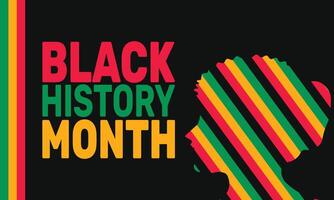 Celebrate Black history with a modern design featuring bold lettering, vibrant patterns, and unity-focused elements vector