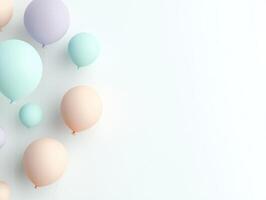 Elegant pastel balloon arrangement ideal for celebrations and events decor photo