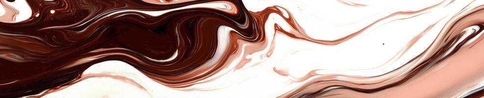 Abstract art inspired background with fluid brown and white swirls photo