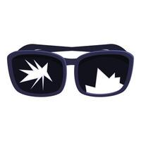 Broken sunglasses showing cracks on lenses representing poor vision vector